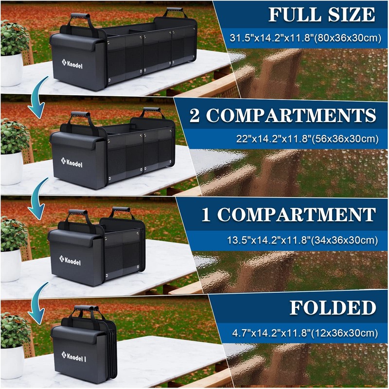 K KNODEL Extra Large Trunk Organizer With Cooler Bag, 3