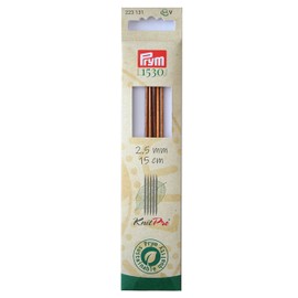 Prym 223131 Strumpfstricknadeln NATURAL 15 cm 2,50 mm