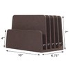 MobileVision Executive Dark Brown Desktop File Folder Organizer and Paper