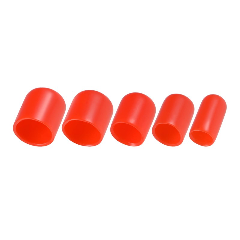 uxcell 100pcs Round Rubber End Caps 1/4" 3/8" 1/2" 5/8"