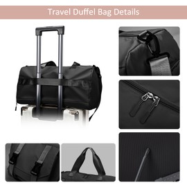 Artmitz Weekender Bag – Travel Duffel with Shoes Compartment, Overnight & Yoga Bag, Gym & Sports Carry Bag – Personal Item Carry-on for Men & Women