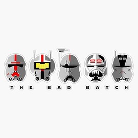 Bad Batch Clone Force 99 Sticker Bumper Sticker Vinyl Decal 5"