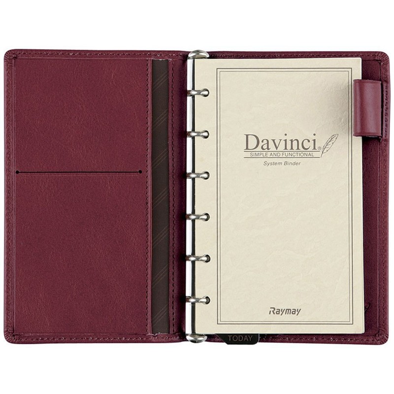 Raymei Fujii JDP3009Z Personal Organizer, Da Vinci, Standard Pocket, Wine