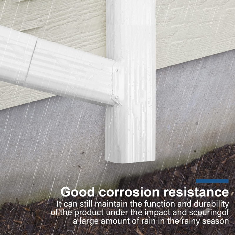 SUKABU Downspout Y Connector 2x3 Left High Gloss White