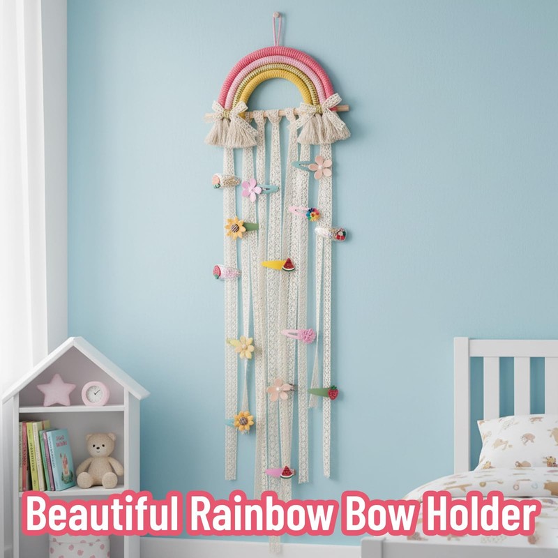 ZHLKHIOP Bow Organizer for Girls, Hairbow Organizers and Claw Clip