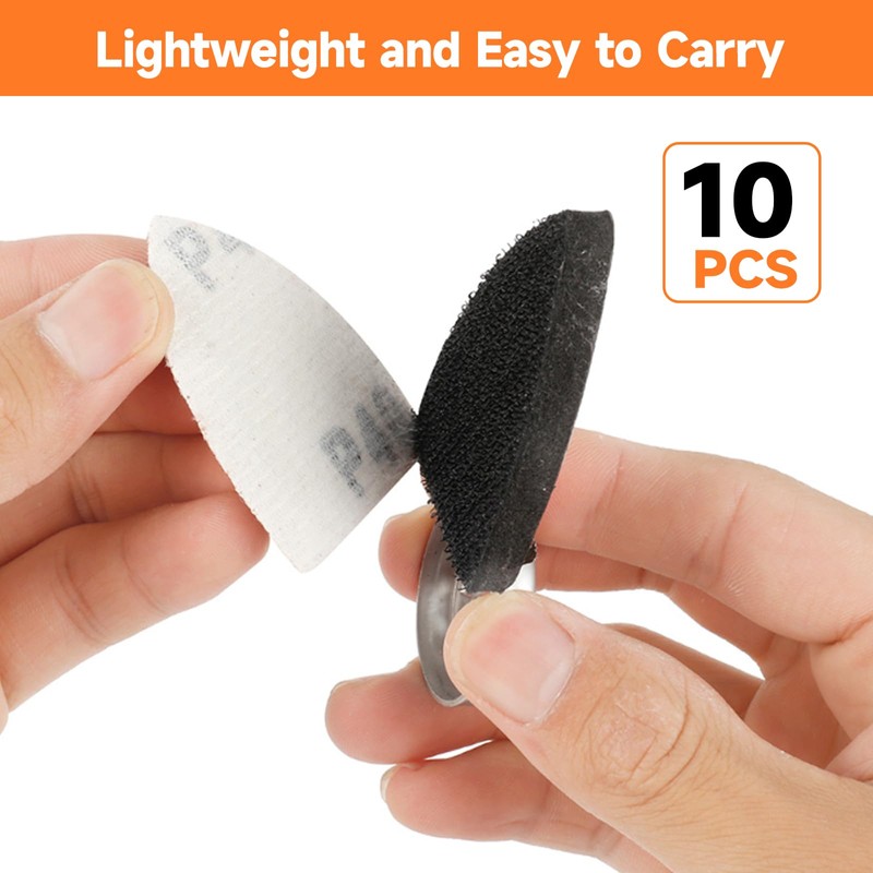 10 Pcs Oscillating Tool Sanding Pad, Triangular Finger Sanding Pads,