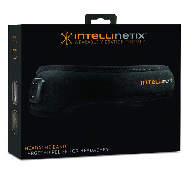 Brownmed Intellinetix Headache Band, Universal Size, Version 2.0 – Targeted Vibration Therapy – Lightweight & Non-Invasive Relief for Head Discomfort – Soft, Breathable Cotton Material