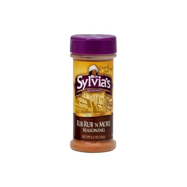 Sylvia's Rib Rub 'N More Seasoning 5.5-Ounce Container