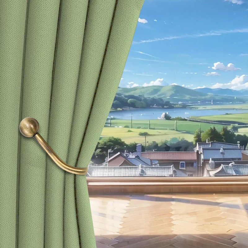 Metal Curtain Holdbacks, 2 Pcs Gold Curtain Tie Backs Hooks,