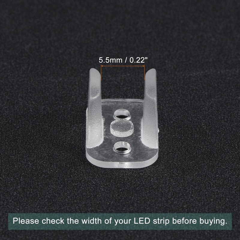 sourcing map Pack of 100 LED Neon Mounting Clips Mounting