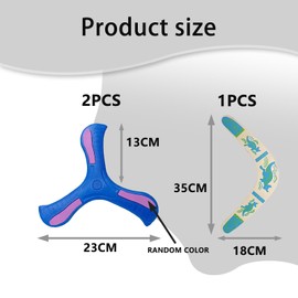 Syylqyr 3PCS Boomerang, Boomerang Set for Kids Outdoor Fun, for Family Outdoor Game, Beach Toys and Park Activities Random Color Matching of Patches