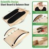 AURIVISTA 2-in-1 Slant & Balance Board, 180° Adjustable Wooden Calf