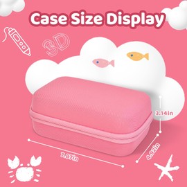 TATAVR Case Compatible with 3Doodler Start+ Essentials for 3D Pen Set for Kids, Carrying Holder Fit for Printing Pens, Storage Organizer for Printing Filament Refill, Micro-USB Charger (3D-03-Pink)