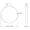 60mm - 80mm W1 - Zinc Plated Jubilee Type Strong