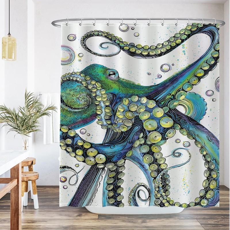 Ulticool Shower Curtain - Squid Calamari Sea Nature - 180