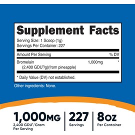 Nutricost Bromelain Powder 8 OZ - Non-GMO, Vegetarian, Gluten Free