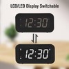 Timegyro Digital Alarm Clock Battery Operated - LCD/LED Display Switchable,
