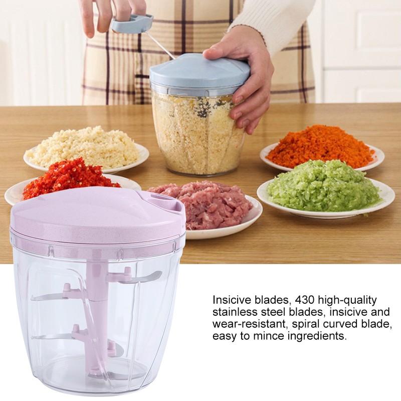 900ML Multi Function Meat Chopper Hand Pulled Meat Mincer Household