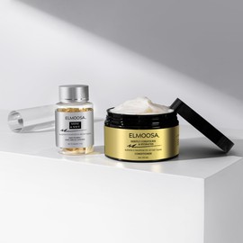 ELMOOSA HAIR CARE ROUTINE For All Hair Types Clarify Shampoo Fresh Hair & Deeply Hydrate Conditioner Repair + Hair Vitamins Oil Capsules For Hair Smooths & Shine Frizz Control Treatment