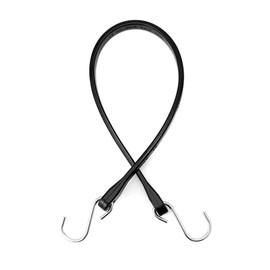 QWORK 21" Tarp Straps for Flatbed Trailers, Adjustable Tarp Straps, 50 Pack Rubber Bungee Cord Tie-Downs with Hooks for Securing Tarps, Canvases, Cargo