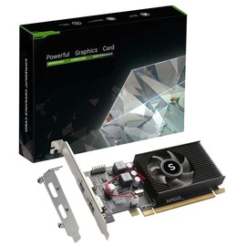 SAPLOS Radeon HD 6570 Computer Graphics Card, 1G, GDDR3, 64 Bit, 2 x HDMI, Video Card, GPU for Desktop PC, PCI Express 2.0x16, 60W Low Power