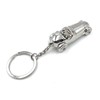 H-Customs Racing Car Antique Silver Keyring Pendant, silver