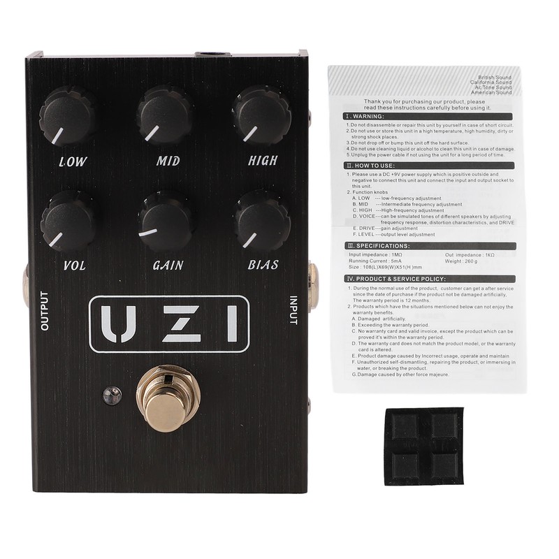 Electric Guitar Effects Drive Pedal Effector Simulating Guitar Distortion and