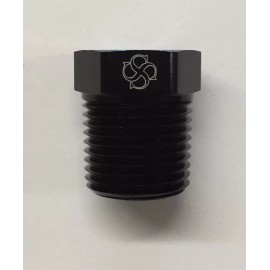 Fasster X827 3/8 NPT End Plug / Fitting Aluminum BLACK