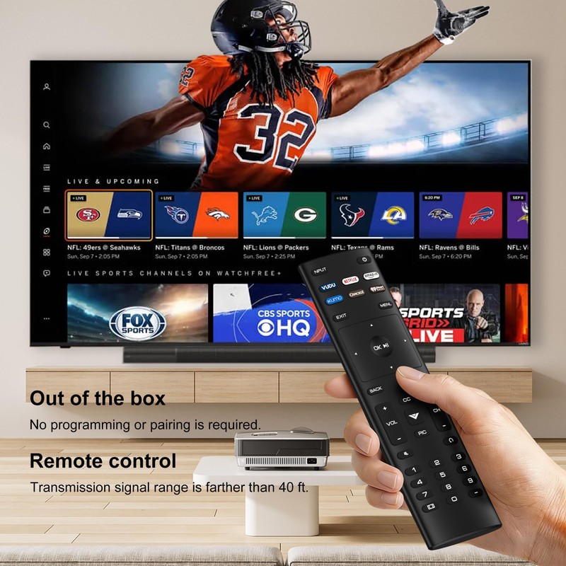 Replacement Remote Control for VIZIO Smart TV Remote (Model XRT136)