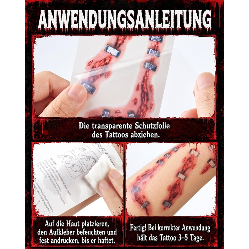 Namonppy 4 x 60 ml Halloween Artificial Blood Washable for