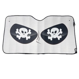 Universal Car Sun Shade Quciky Install Skull Glasses, Sun Protection for SUV/Truck/Van