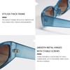 VANLINKER Trendy Small Polarized Rectangle Sunglasses for Women Men Retro