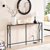 Gewudraw Console Table, 55.1" Narrow Sofa Table, Behind Couch Table,