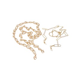 Urban Classics Unisex Necklace Multifunctional Chain with Pearls 2-Pack Fashion Jewellery Chains for Men and Women Available in Gold or Silver Length 72 cm, one size, Metal, No Gemstone