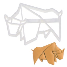 Bakerlogy 1-Piece Origami Bull Cookie Cutter