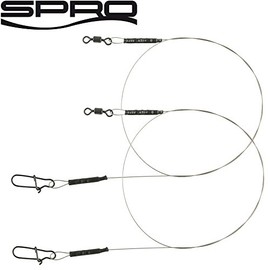 Spro Matt Black Leader 1x19-2 Steel Leader for Pike Fishing, Spinning Leader for Spin Fishing for Pike and Zander, Predator Fish Leader, Length/Diameter/Load Capacity: 25 cm/0.50 mm/14 kg - 30b