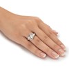 Sterling Silver Marquise Cut Cubic Zirconia Engagement Anniversary Bypass Ring