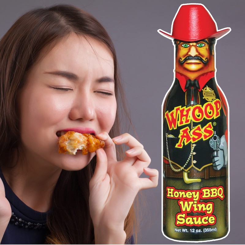 WHOOP ASS Honey Cowboy BBQ Barbecue Wing Sauce – Try