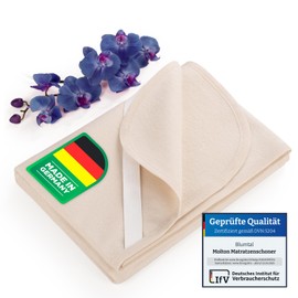 Blumtal® Premium Molton Mattress Protector, Set of 2, 100% Cotton, OEKO-TEX-Certified Mattress Topper, Breathable Mattress Protector, Mattress Underlay 60 x 120 cm