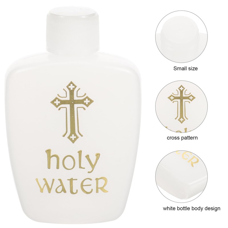 Mobestech 6Pcs Easter Holy Water Bottles Plastic Containers for Baptism