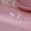 SLUYNZ 925 Sterling Silver Small Bow Stud Earrings for Women