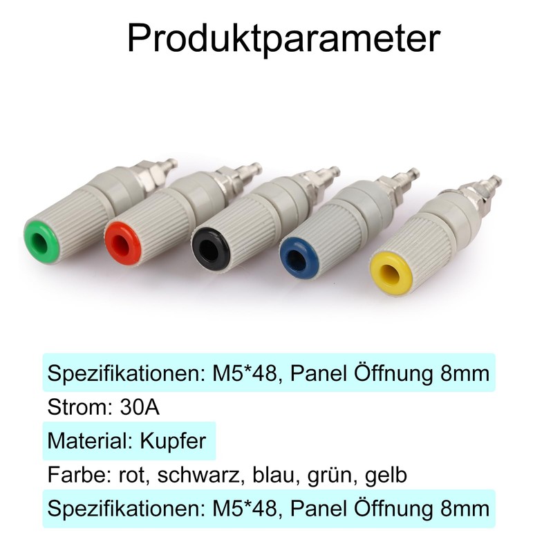 CLDIY Tin Brass Plated Insulated Binding Post Connectors for 5