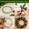 12 Pack 12 Inch Metal Wire Wreath Frames for Christmas