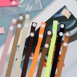 Handmade Korean Pastel Herringbone Mask Strap & Eyeglass Chain Necklace Lanyard for Disposable & Cotton Masks Dusty Pink / Silver Hook 8ea