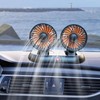 Portable Fan for Car, Auto Double Head Cooler for Dashboard,