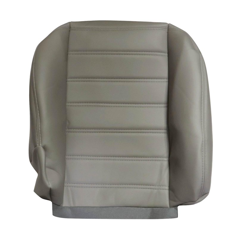 SecosAutoparts Driver Side Bottom Synthetic Leather Seat Cover Gray Compatible