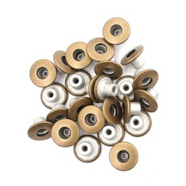 Trimming Shop 14mm Brass Jeans Buttons in Bronze with Pins (10 Sets) JB45