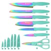 13 Piece Titanium Coating Stainless Steel Knives Set, Anti-Rust and