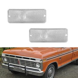 Tonsya For 1974 1975 1976 1977 Ford F-100 F100 Front Bumper Signal Side Marker housing Clear Lens D5TZ13200A 906-55-22-04