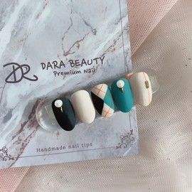 [Handmade Nail Tips] Argyle Check Nail Art / [수제네일팁] 아가일체크 네일아트